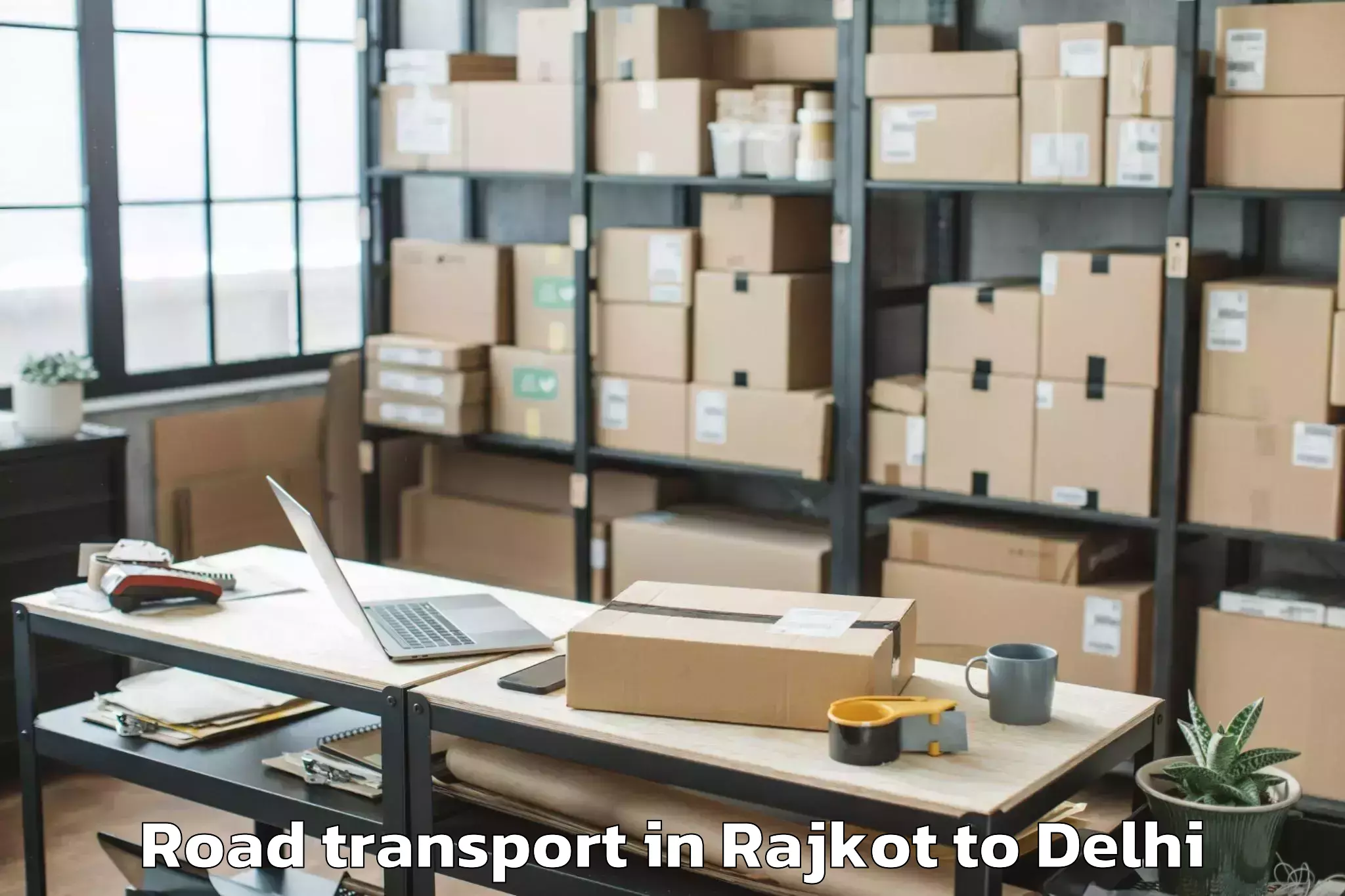 Top Rajkot to Parsvnath Mall Azadpur Road Transport Available